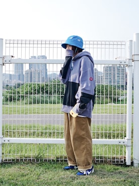 「DEMARCOLAB（デマルコラブ）のアイテム（帽子）」を使った、Unina·ゆりなさん（レディース・153cm）の春コーディネート