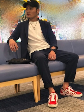 takashi さんの「VANS ヴァンズ STYLE 36 スタイル36 VN0A3DZ3T1D (CHECK)R.RED」を使ったコーディネート