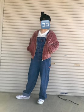 「アイラブCONVERSE」｜ニコさん（レディース・160cm）の冬コーディネート