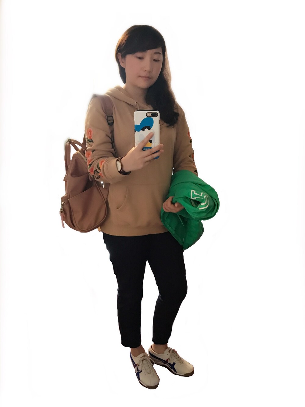 「jouetieのアイテム（ジャージ、ベージュ系）」を使った、-糖糖666-さん（レディース・158cm）の春コーディネートの1枚目の写真