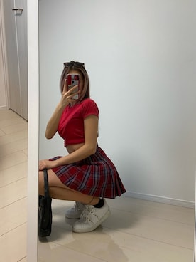 「Abercrombie&Fitch（アバークロンビーアンドフィッチ）のアイテム（スカート）」を使った、s398yさん（レディース・161cm）の春コーディネート