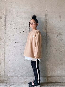 「アイテム（サンダル）」を使った、sacoさん（キッズ・126cm）の冬コーディネート
