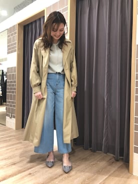 「Te chichi CLASSIC（テチチクラシック）のアイテム（トレンチコート）」を使った、はるかさん（レディース・161cm）の冬コーディネート
