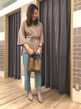 「Te chichi CLASSIC（テチチクラシック）のアイテム（ニット/セーター）」を使った、はるかさん（レディース・161cm）の冬コーディネート