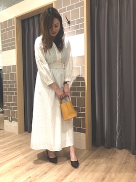 「Te chichi CLASSIC（テチチクラシック）のアイテム（ワンピース/ドレス）」を使った、はるかさん（レディース・161cm）の春コーディネート