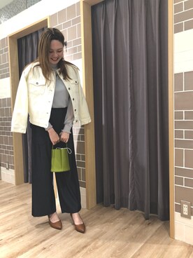 「Te chichi（テチチ）のアイテム（デニムジャケット）」を使った、はるかさん（レディース・161cm）の春コーディネート