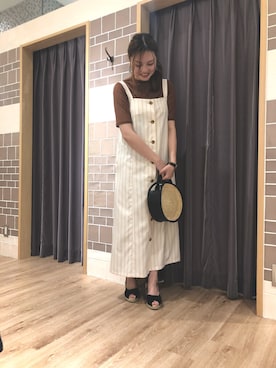「Te chichi CLASSIC（テチチクラシック）のアイテム（シューズ）」を使った、はるかさん（レディース・161cm）の夏コーディネート