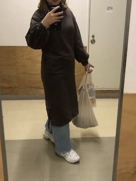 「アルゴステラスのアイテム（ワンピース/ドレス、ブラウン系）」を使った、えーりあんさん（レディース・164cm）の冬コーディネート