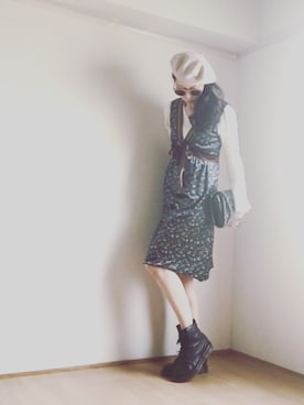 「ROSE BUD（ローズバッド）の(ANYTRA)フェルトベレー帽（ハンチング/ベレー帽）」を使った、S *•.●❃さん（レディース・167cm）の春コーディネート