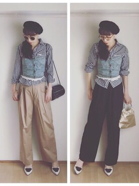 「Ungrid（アングリッド）のアイテム（その他トップス）」を使った、S *•.●❃さん（レディース・167cm）の春コーディネート