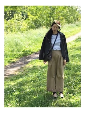 「URBAN RESEARCH（アーバンリサーチ）のアイテム（ピアス（両耳用））」を使った、S *•.●❃さん（レディース・167cm）の春コーディネート