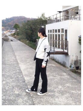 「FLOVE（フローブ）のアイテム」を使った、S *•.●❃さん（レディース・166cm）の冬コーディネート