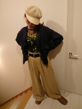 「Diagram（ダイアグラム）のアイテム（パンツ）」を使った、youtanpooさん（レディース・165cm）の春コーディネート