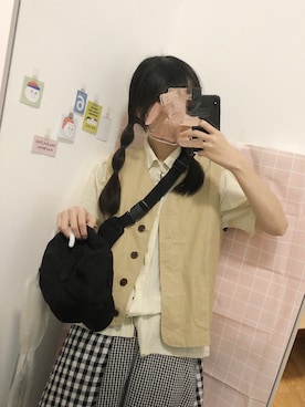 「工装」｜角落饭团-さん（レディース・163cm）の春コーディネート