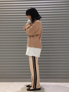「mystic（ミスティック）のビッグロンT（Tシャツ/カットソー）」を使った、kaoriさん（レディース・154cm）の冬コーディネート