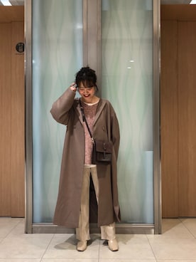 「ゆるニット」｜「アイテム（ブーティ）」を使った、kaoriさん（レディース・154cm）の秋コーディネート
