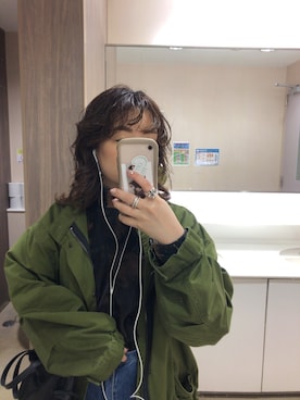「Omekashi（オメカシ）のアイテム（ジャケット/アウター）」を使った、kaoriさん（レディース・154cm）の春コーディネート