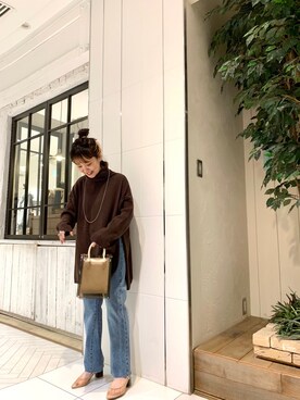 「mystic（ミスティック）のLara Small ball necklece（ネックレス）」を使った、kaoriさん（レディース・154cm）の秋コーディネート