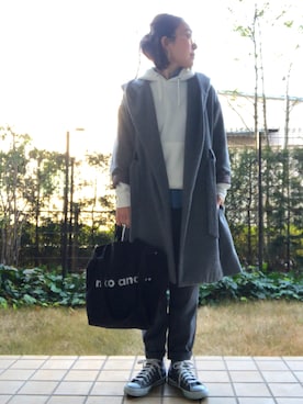「ehka sopo（エヘカソポ）のアイテム」を使った、em.soharuさん（キッズ・110cm）の冬コーディネート