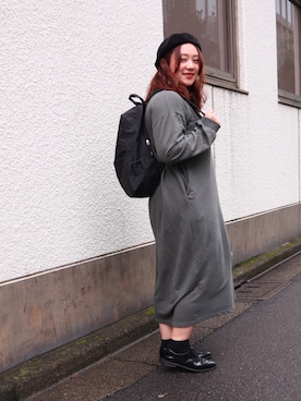 「ANAP（アナップ）のアイテム（ハンチング/ベレー帽）」を使った、おさむさん（レディース・159cm）の秋コーディネート