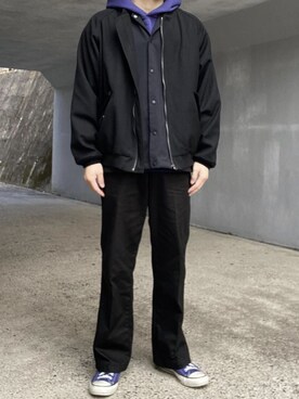 Gu ジーユー のパーカー パープル系 を使ったメンズ人気ファッションコーディネート Wear