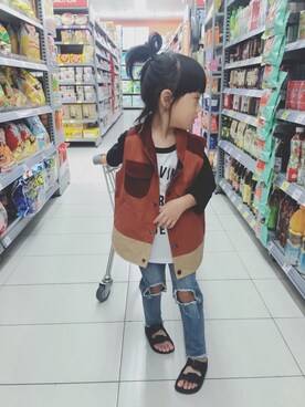 亮亮ちゃんさん（キッズ・92cm）の秋コーディネート