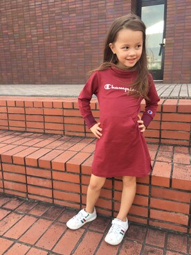 「HusHusH（ハッシュアッシュ）のアイテム（ワンピース/ドレス）」を使った、REMIさん（キッズ・110cm）の秋コーディネート