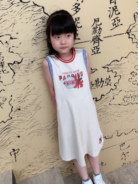 「no brand（ノーブランド）のアイテム（その他）」を使った、巧巧爱吃哈密瓜さん（キッズ・130cm）の春コーディネート