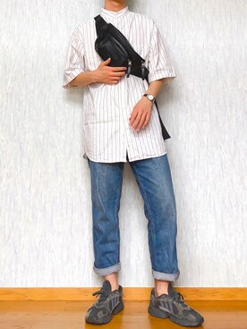 Coach コーチ のボディバッグ ウエストポーチを使ったメンズ人気ファッションコーディネート Wear