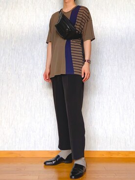 Tシャツ カットソーを使った テロテロ のメンズ人気ファッションコーディネート Wear