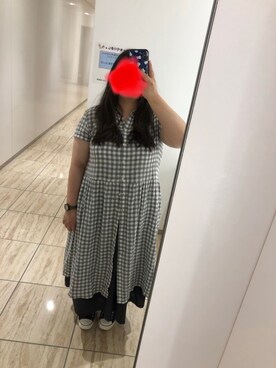 Samansa Mos2 サマンサ モスモス の ギンガム半袖ワンピース ワンピース Wear