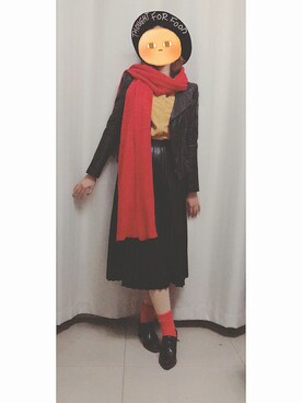 「ONLY（オンリー）のアイテム（ライダースジャケット）」を使った、tinny_black さん（レディース・172cm）の冬コーディネート
