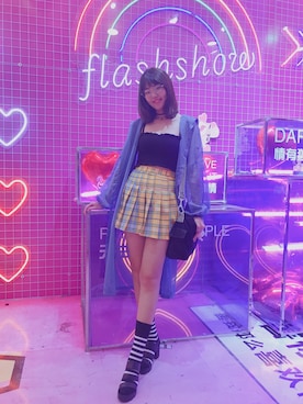 「国潮」｜「アイテム（モッズコート）」を使った、tinny_black さん（レディース・172cm）の夏コーディネート