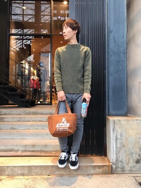 「テーパードパンツ」｜「アイテム（食器/キッチン）」を使った、けんたさん（メンズ・174cm）の秋コーディネート