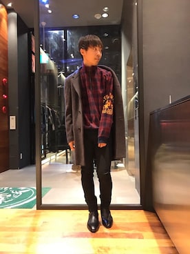 「ドレスブーツ」｜けんたさん（メンズ・174cm）の冬コーディネート