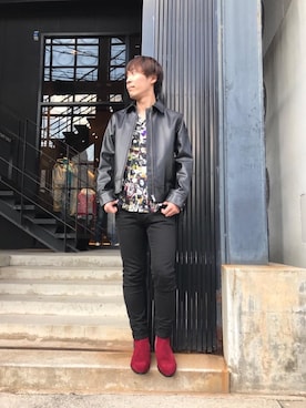 「ドレスブーツ」｜けんたさん（メンズ・174cm）の冬コーディネート