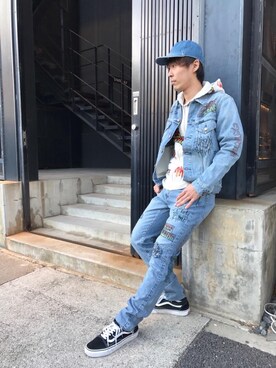 「メタルロゴ」｜けんたさん（メンズ・174cm）の冬コーディネート