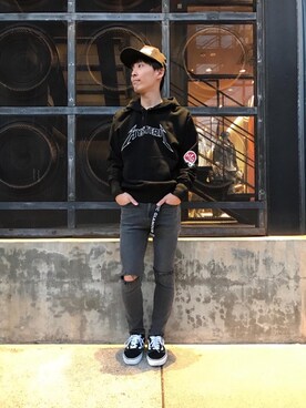 「メタルロゴ」｜けんたさん（メンズ・174cm）の冬コーディネート