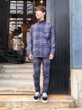 「ライディングジャケット」｜けんたさん（メンズ・174cm）の冬コーディネート