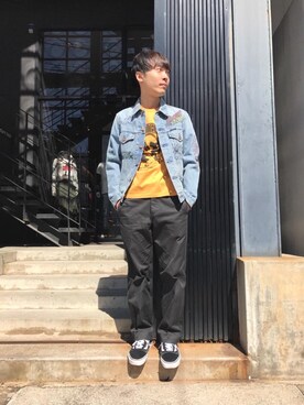 「メタルロゴ」｜けんたさん（メンズ・174cm）の春コーディネート