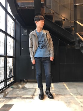 「ライディングジャケット」｜けんたさん（メンズ・174cm）の春コーディネート