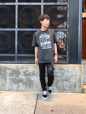 「スタッズベルト」｜「アイテム（チノパンツ）」を使った、けんたさん（メンズ・174cm）の夏コーディネート