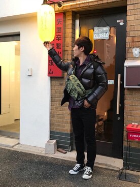 「HYSTERIC GLAMOUR（ヒステリックグラマー）のREVOLUTION SOUNDS刺繍 CPOシャツ（シャツ/ブラウス）」を使った、けんたさん（メンズ・174cm）の秋コーディネート