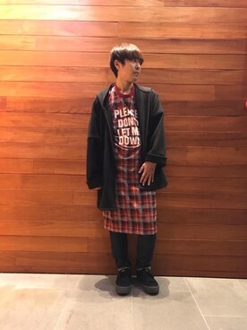 「HYSTERIC GLAMOUR（ヒステリックグラマー）のアイテム（モッズコート）」を使った、けんたさん（メンズ・174cm）の冬コーディネート