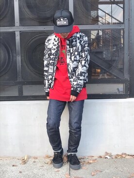 「HYSTERIC GLAMOUR（ヒステリックグラマー）のアイテム（ワンピース/ドレス）」を使った、けんたさん（メンズ・174cm）の冬コーディネート