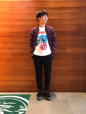 「アイテム（ポーチ）」を使った、けんたさん（メンズ・174cm）の春コーディネート