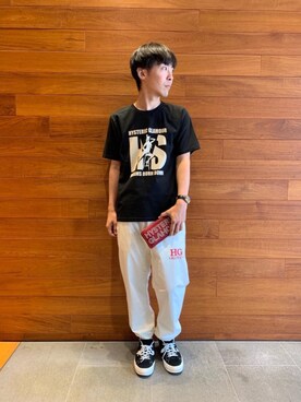 「アイテム（財布、レッド系）」を使った、けんたさん（メンズ・174cm）の夏コーディネート