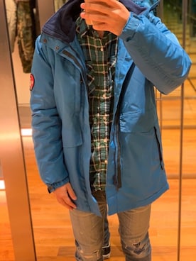 「HYSTERIC GLAMOUR（ヒステリックグラマー）のアイテム（マウンテンパーカー）」を使った、けんたさん（メンズ・174cm）の冬コーディネート