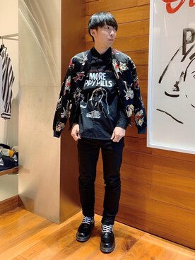 「ラフコーデ」｜「アイテム（スカジャン）」を使った、けんたさん（メンズ・174cm）の冬コーディネート