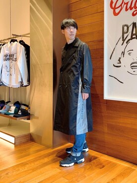 「HYSTERIC GLAMOUR（ヒステリックグラマー）のアイテム（トレンチコート）」を使った、けんたさん（メンズ・174cm）の冬コーディネート